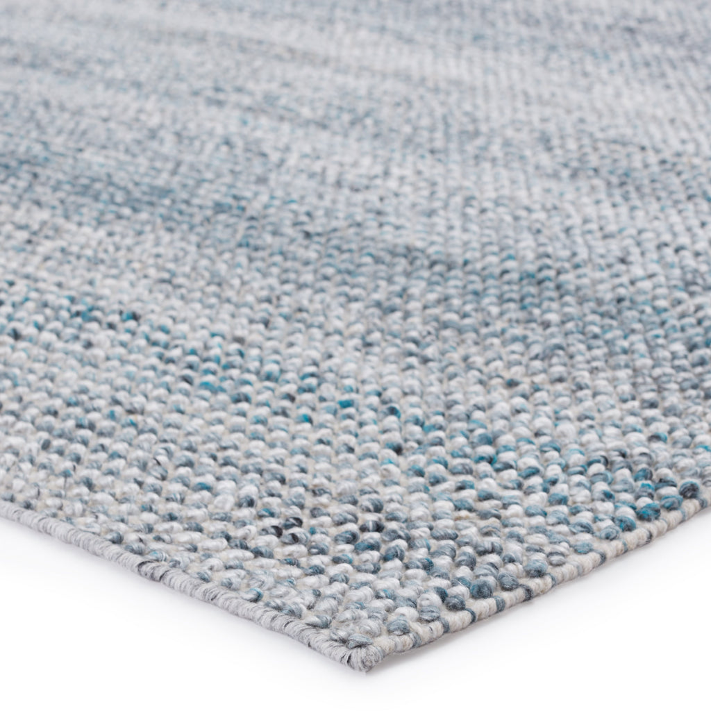 Crispin Indoor/Outdoor Solid Blue & White Rug by Jaipur Living