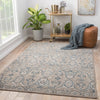 Williamsburg Hand-Knotted Medallion Gray & Navy Area Rug design by Jaipur Living