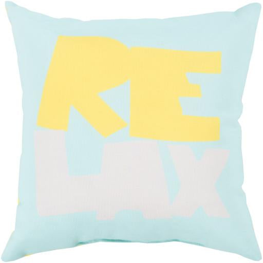 Rain RG-094 Pillow in Bright Yellow & Aqua by Surya