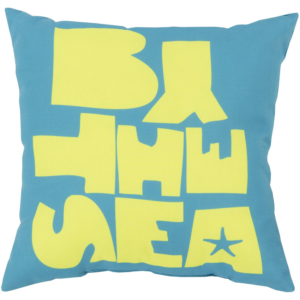 Rain RG-071 Pillow in Sky Blue & Lime by Surya