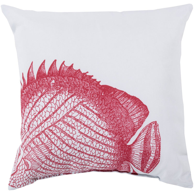 Rain RG-104 Pillow in Pale Blue & Bright Red by Surya