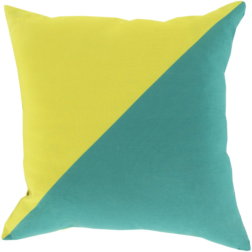 Rain RG-137 Pillow in Bright Yellow & Dark Green by Surya