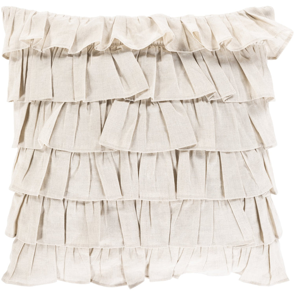 Ruffle RLE-001 Woven Pillow in Ivory by Surya