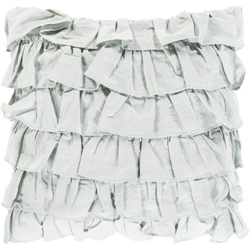 Ruffle RLE-005 Woven Pillow in Ice Blue by Surya