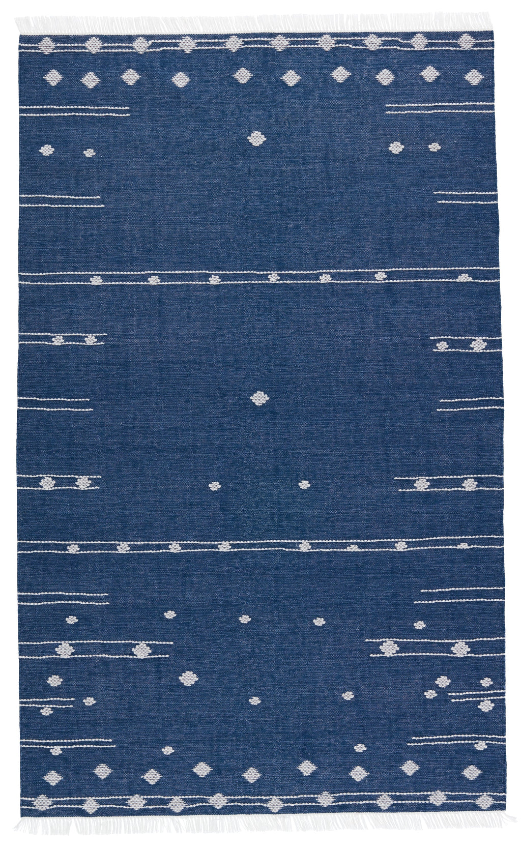 Calli Indoor/Outdoor Geometric Blue & White Rug by Jaipur Living