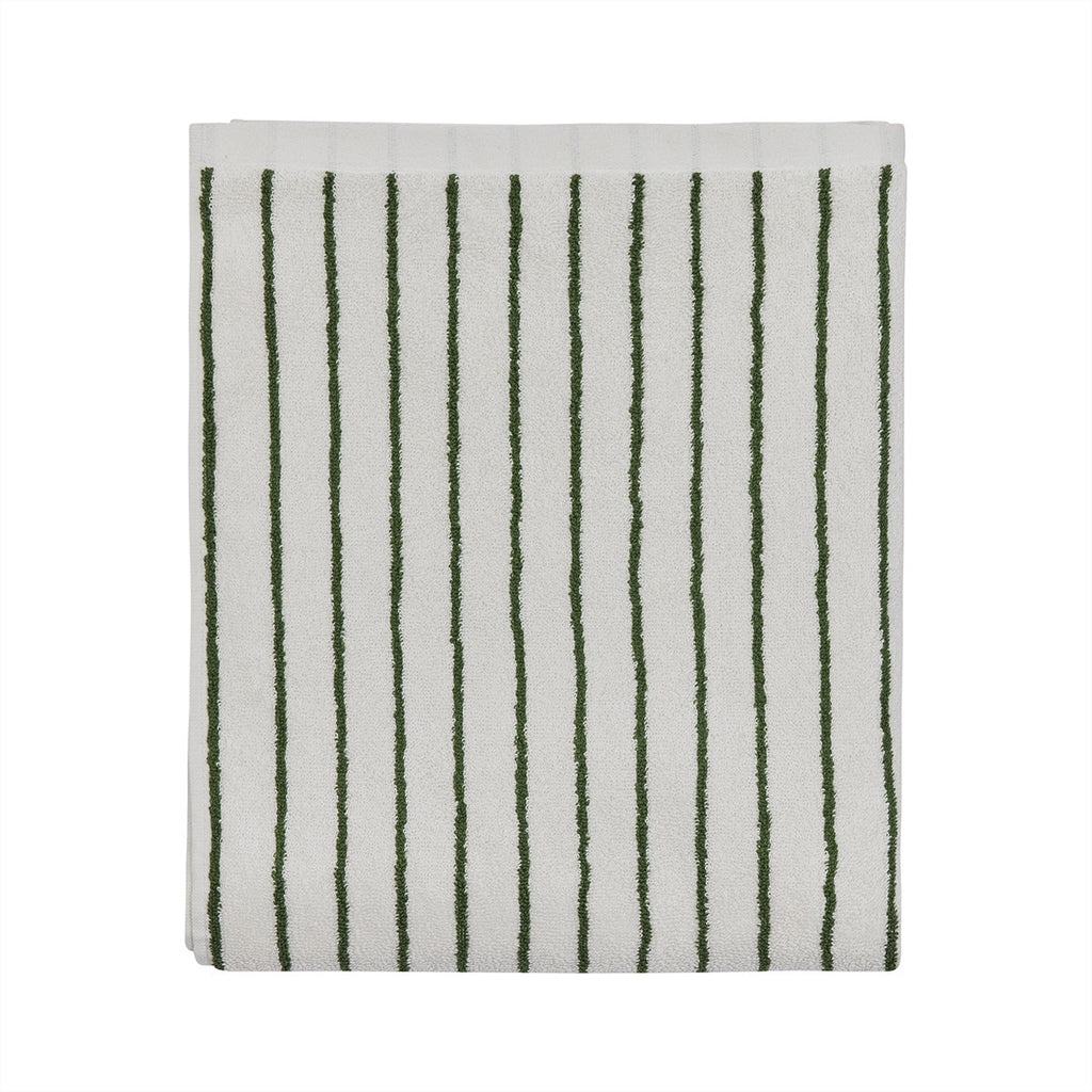 raita towel large green offwhite 1