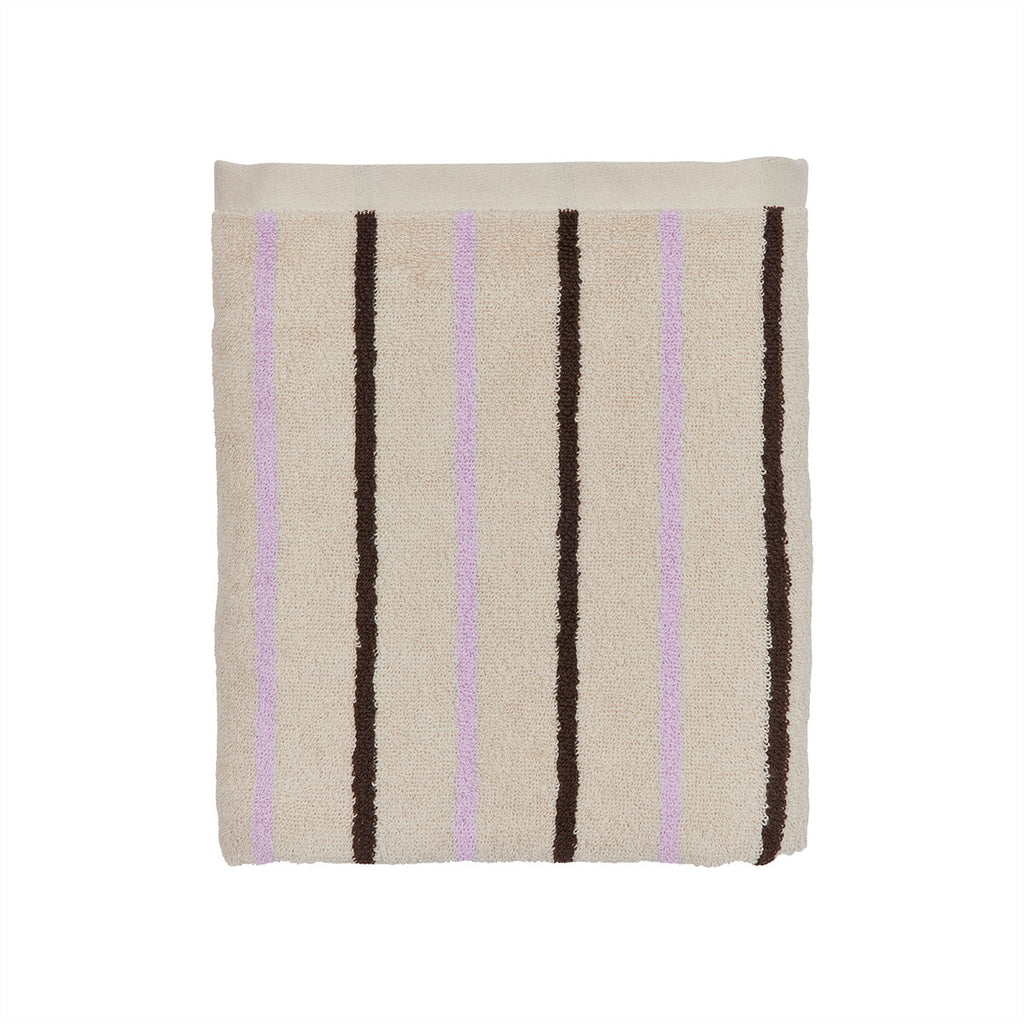 raita towel medium purple clay brown 1