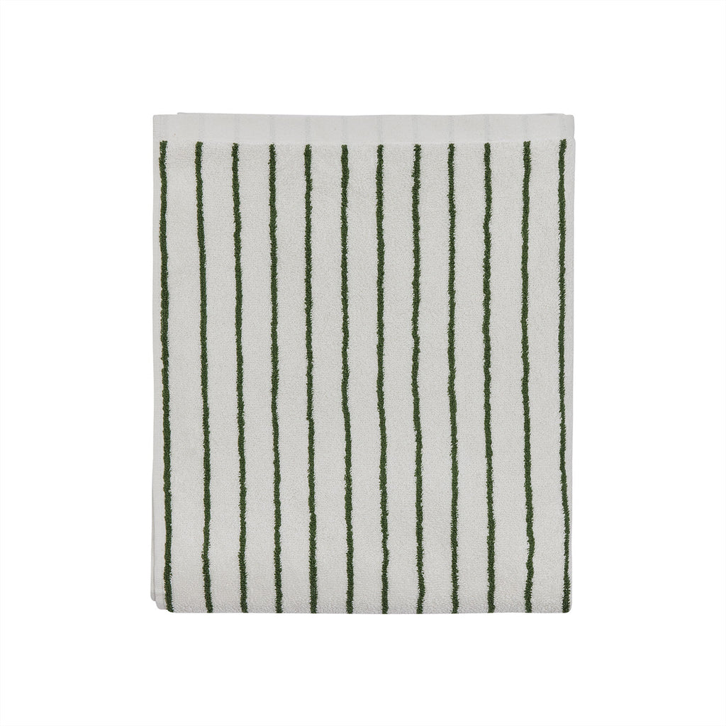 raita towel medium green offwhite 1
