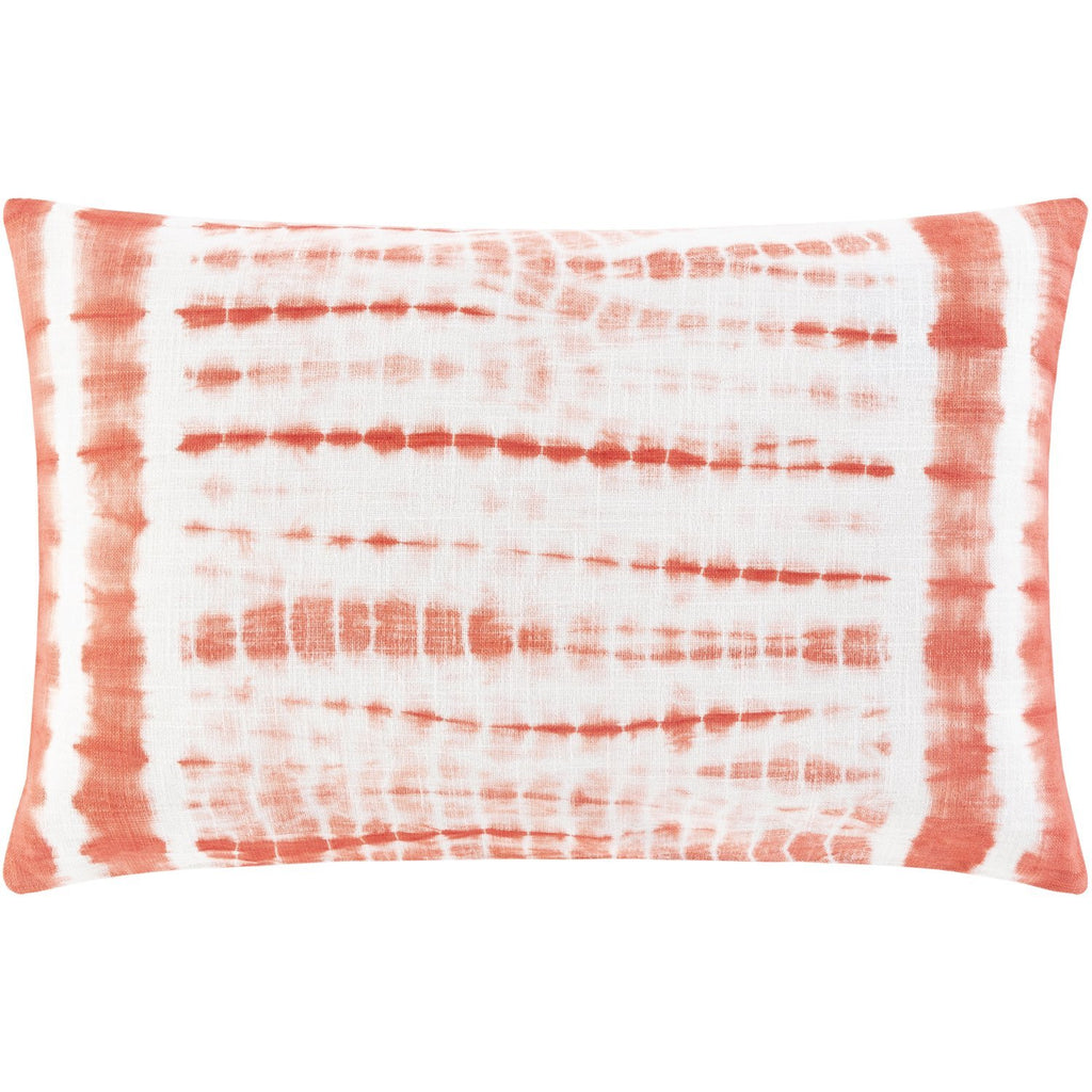 Suji SJI-002 Woven Lumbar Pillow in Burnt Orange & White by Surya
