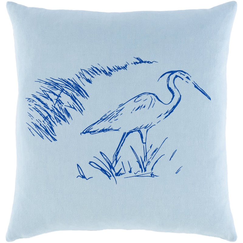 Sea Life SLF-007 Woven Pillow in Pale Blue & Dark Blue by Surya