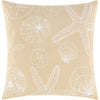 Sea Life SLF-009 Woven Pillow in Wheat & White by Surya