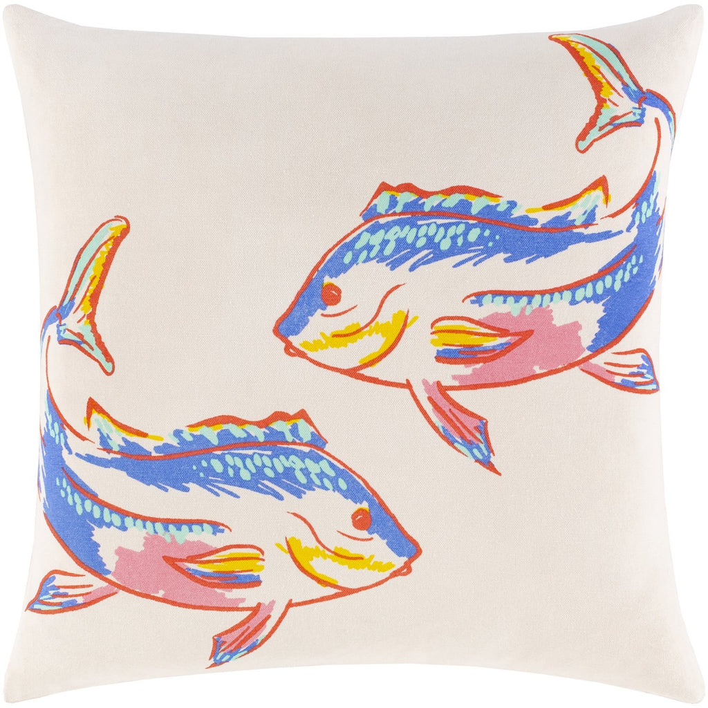 Sea Life SLF-010 Woven Pillow in Cream by Surya