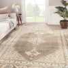 farwell medallion rug in moon rock parchment design by jaipur 7
