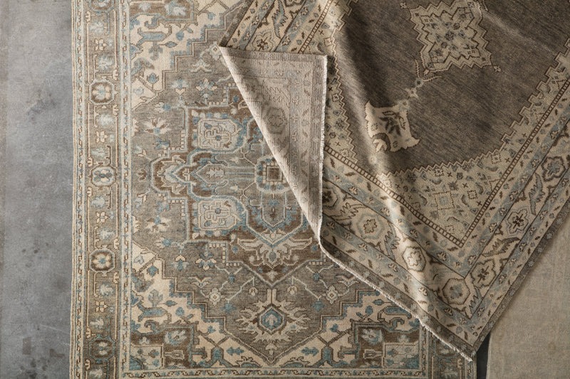 farwell medallion rug in moon rock parchment design by jaipur 6