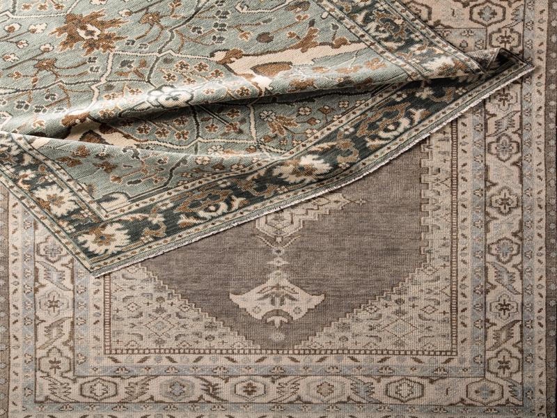 farwell medallion rug in moon rock parchment design by jaipur 5