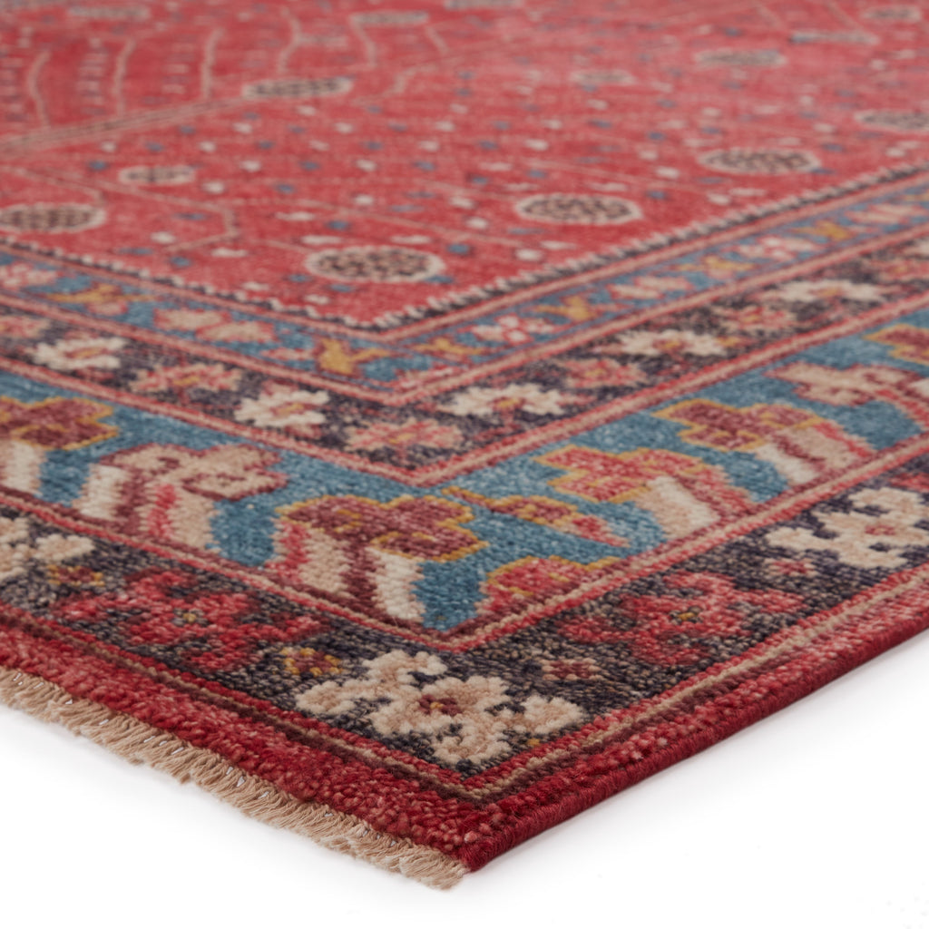 Donte Hand-Knotted Oriental Red & Blue Rug by Jaipur Living