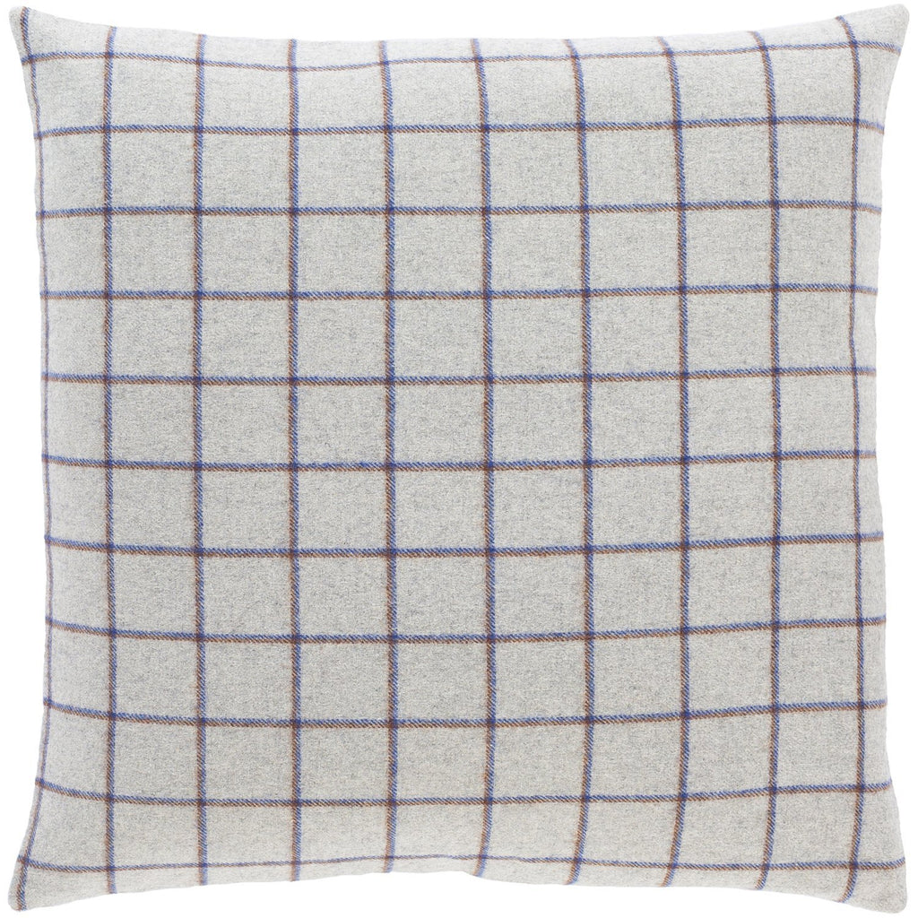 Stanley SLY-001 Woven Pillow in Silver Grey & Dark Blue by Surya
