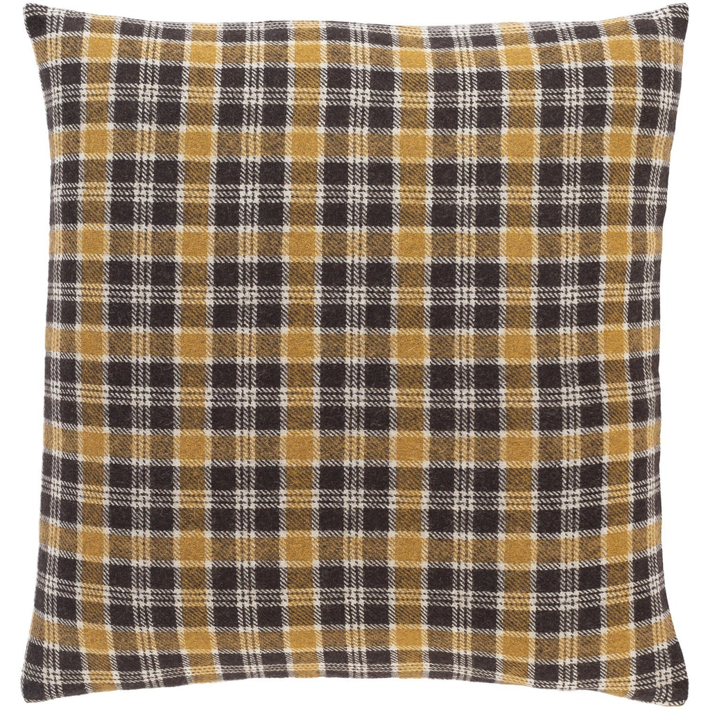 Stanley SLY-002 Woven Pillow in Black & Beige by Surya