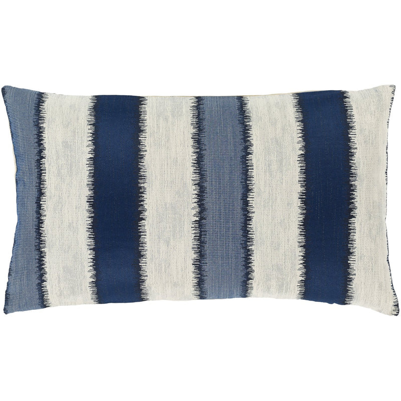 Sanya Bay SNY-001 Woven Lumbar Pillow in Bright Blue & Ivory by Surya