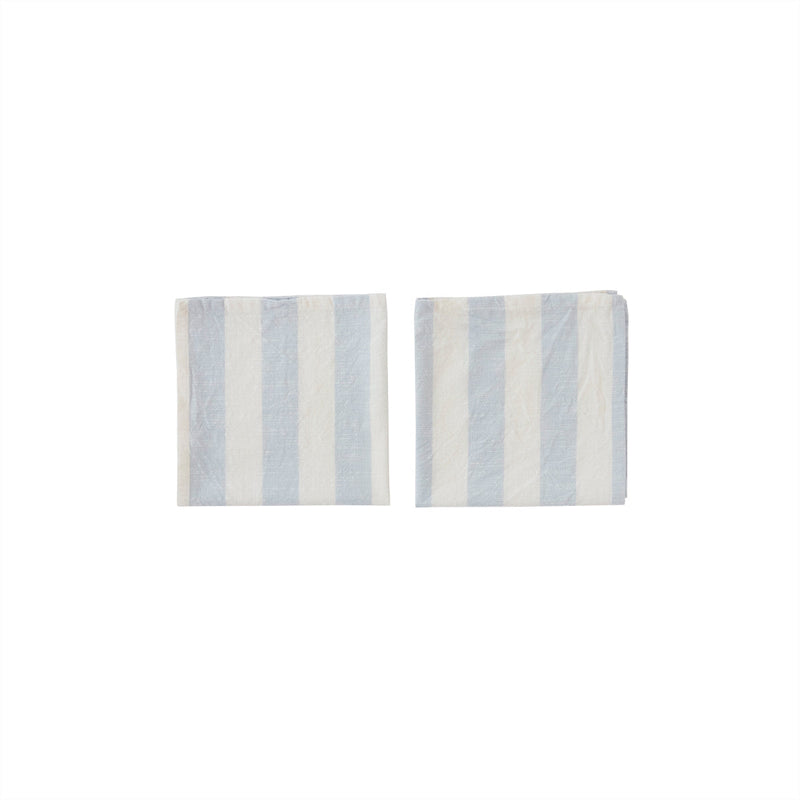 striped napkin pack of 2 ice blue oyoy l300309 1