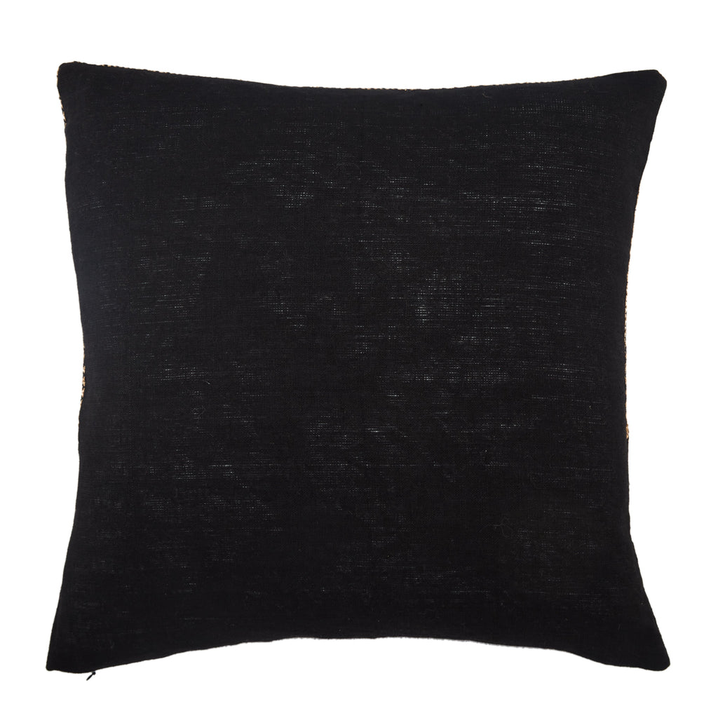 Sila Geometric Pillow in Light Tan & Black by Jaipur Living