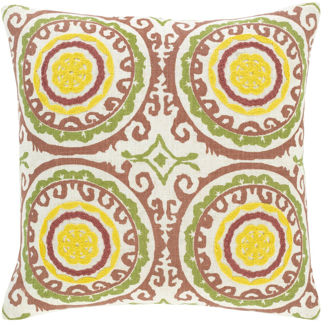 Termez TMZ-002 Woven Pillow in Ivory & Clay by Surya