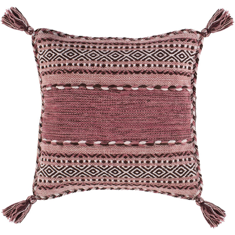 Trenza TZ-006 Woven Pillow in Bright Pink & Blush by Surya