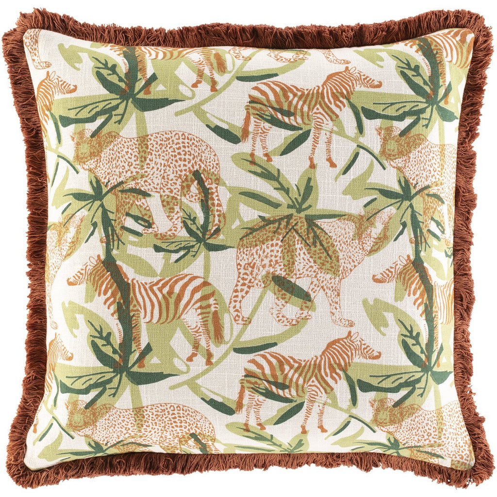 Tanzania TZN-005 Knitted Pillow in Ivory & Terracotta by Surya