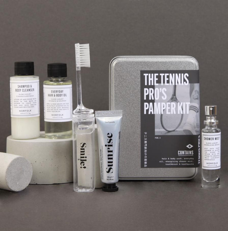 tennis pros pamper kit design by mens society 2