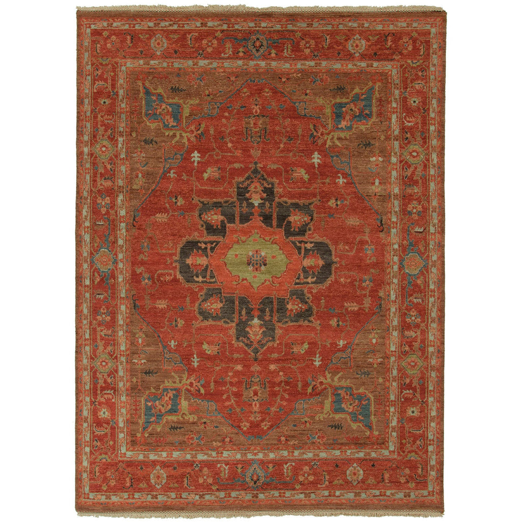 york medallion rug in tandori spice thrush design by artemis for jaipur 1