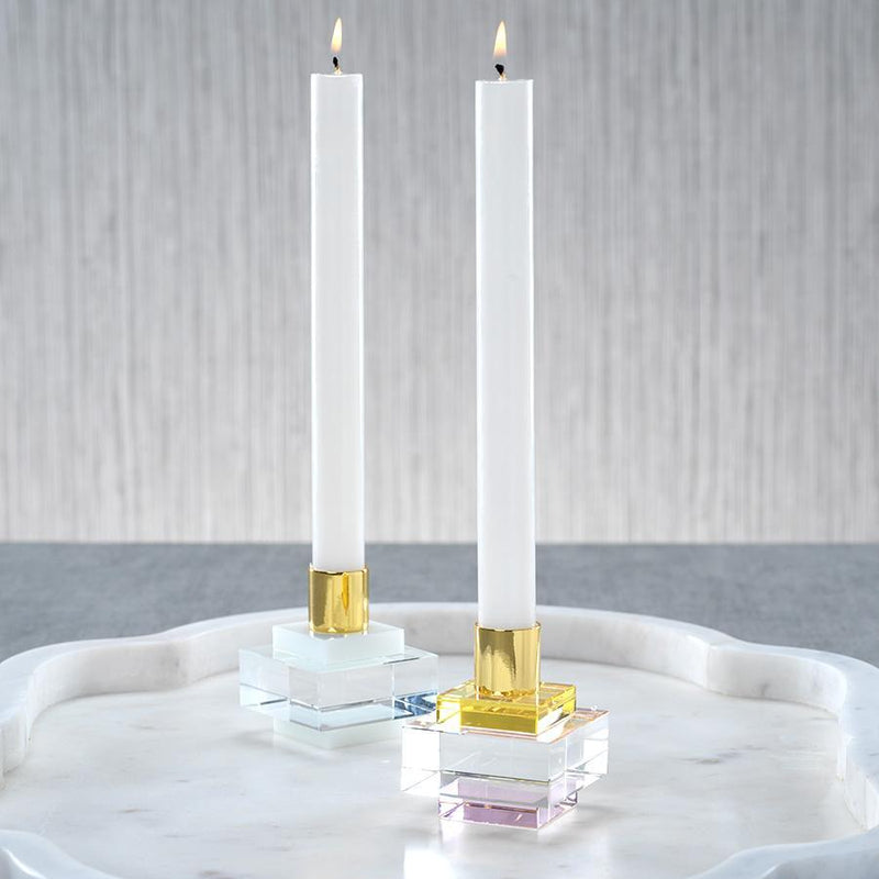 Vera Crystal Square Candle Holders