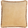 Washed Cotton Velvet WCV-001 Pillow in Camel by Surya