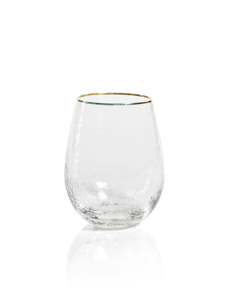 cappelletti stemless all purpose glasses set of 4 by zodax ch 6214 1