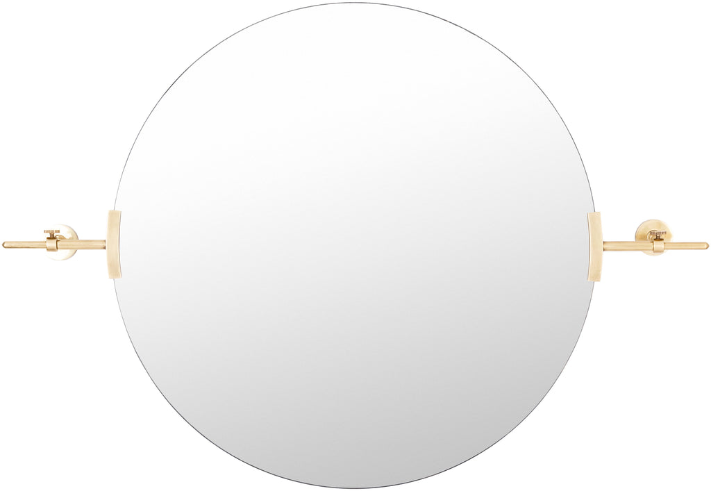 Anastasya Brass Gold Mirror 2'10"H x 2'0"W Round