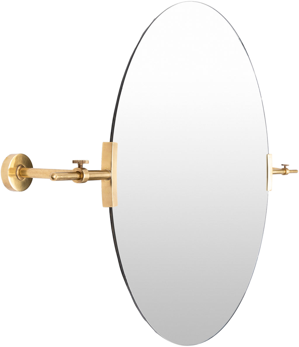 Anastasya Brass Gold Mirror 2'10"H x 2'0"W Round