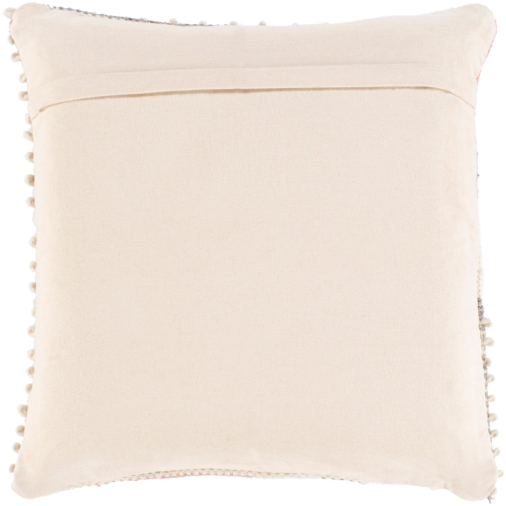 Amaretta AEO-001 Hand Woven Square Pillow in Cream & Rose by Surya