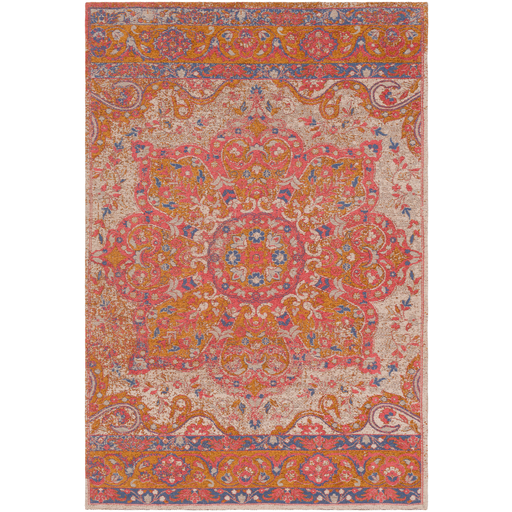 Amsterdam Rug in Bright Pink & Ivory