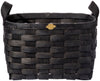 wooden basket black rectangle design by puebco 7