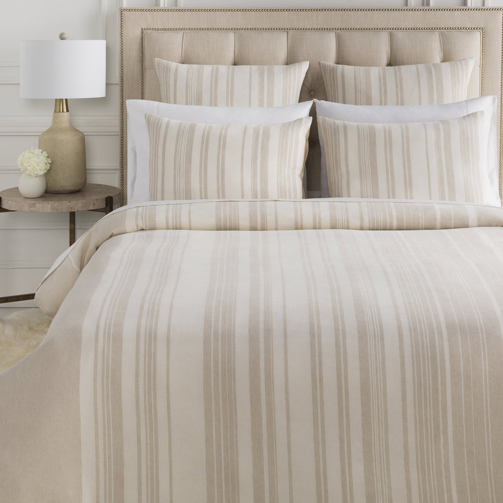 Baris Bedding in Taupe & Ivory