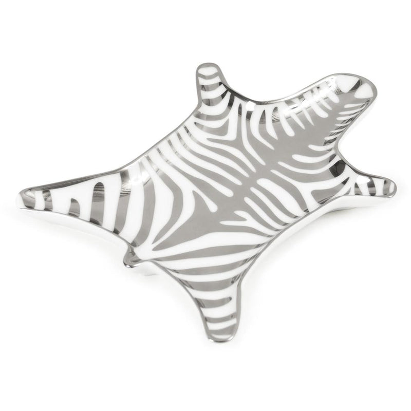 Zebra Stacking Dish in Silver