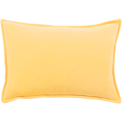 cotton velvet pillow bright yellow by surya 2