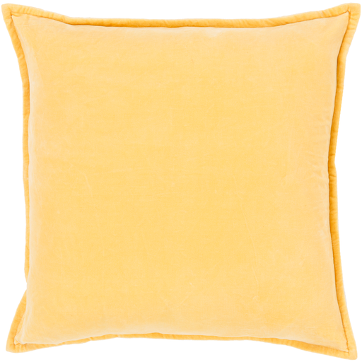 cotton velvet pillow bright yellow by surya 1
