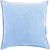 Cotton Velvet Pillow in Bright Blue