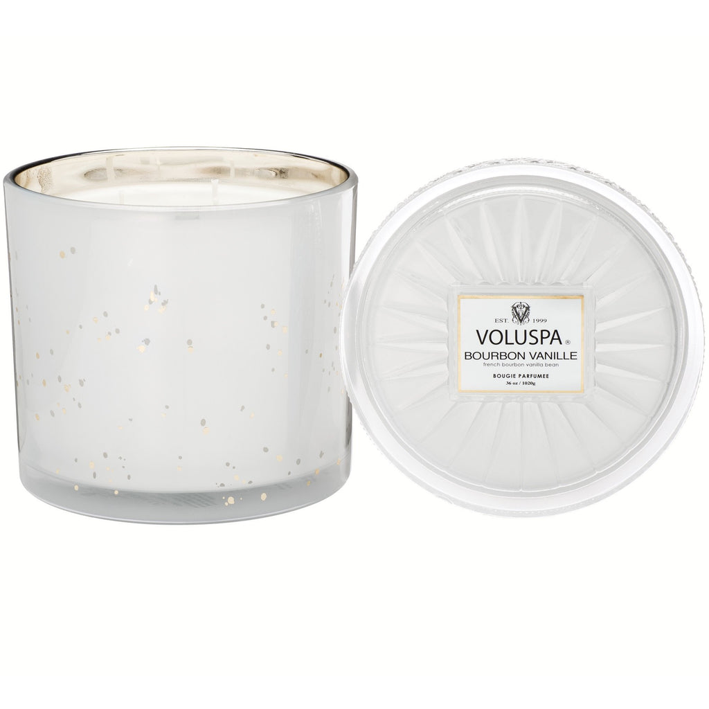 Grande Maison 3 Wick Glass Candle in Bourbon Vanille design by Voluspa
