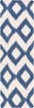 Frontier Collection 100% Wool Area Rug in Blue and Winter White design by Surya