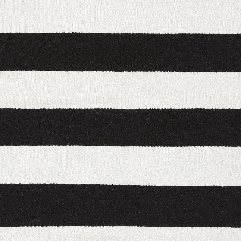 Frontier Collection 100% Wool Area Rug in Jet Black and White design by Surya