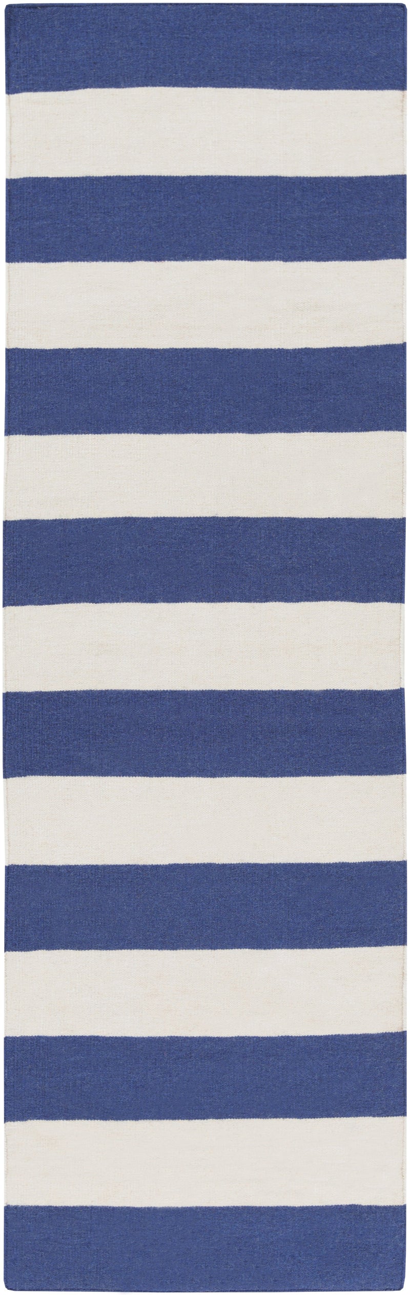 Frontier Collection 100% Wool Area Rug in Blue Corn and White design by Surya