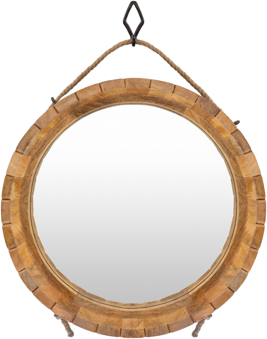Kentucky Wood Natural Mirror 2'2"H x 1'7"W Round
