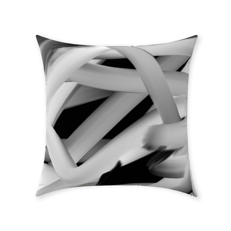Black and White Throw Pillow