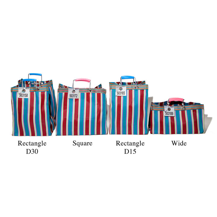 recycled plastic stripe bag square by puebco 503271 9